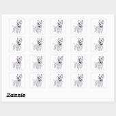 Sticker Carré West Highland White Terrier (Feuille)
