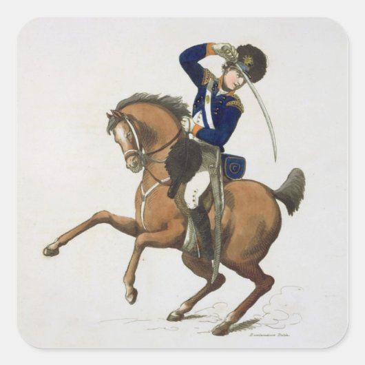 Sticker Carré Westminster Cavalry Volunteer, plaque 4 de 'Loyal (Devant)