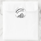 Sticker Carré Whatever ! J'ai eu un peu d'anyway. (Sac)