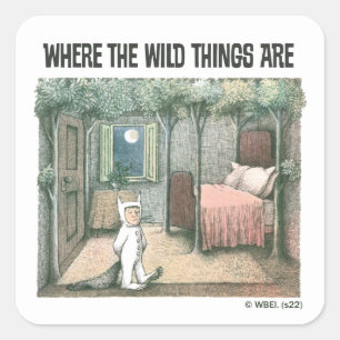 Sticker Carré Where The Wild Things Are Scène 3