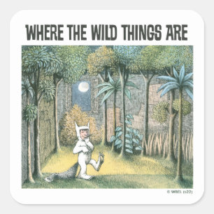 Sticker Carré Where The Wild Things Are Scène 4