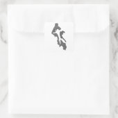 Sticker Carré Whidbey Island Island County Map Design (Sac)