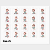 Sticker Carré Whimsical Art (Feuille)