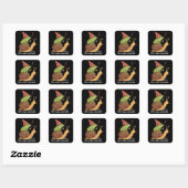 Sticker Carré Whimsical Frog Wizard Off to Cause A Kerfuffle  (Feuille)