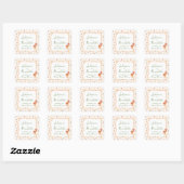 Sticker Carré Whimsical Italien Citrus Mariage (Feuille)