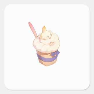 Sticker Carré Whimsical Lovely Art