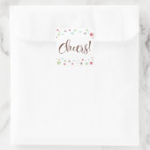 Sticker Carré Whimsy Feu de neige, Typographie Brown (Sac)