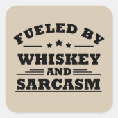 Sticker Carré Whiskey cite d'amusants propos d'alcool (Devant)