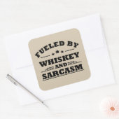 Sticker Carré Whiskey cite d'amusants propos d'alcool (Enveloppe)