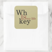 Sticker Carré Whiskey cite d'amusants propos d'alcool (Sac)