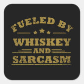 Sticker Carré Whiskey cite d'amusants propos d'alcool (Devant)