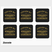 Sticker Carré Whiskey cite d'amusants propos d'alcool (Feuille)