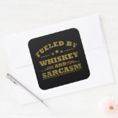 Sticker Carré Whiskey cite d'amusants propos d'alcool (Enveloppe)