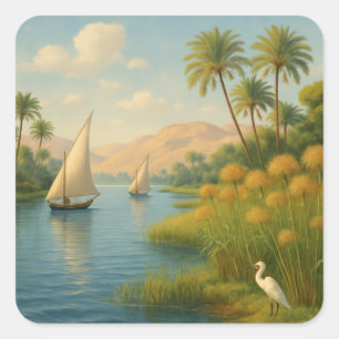 Sticker Carré Whispers of the Nile - Tranquillité antique