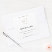 Sticker Carré White Blush Love Heart Maman to be Gift Candle (Enveloppe)