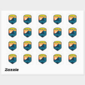 Sticker Carré White Mountain Peak California Sunrise (Feuille)