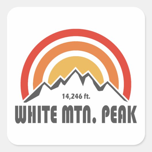 Sticker Carré White Mountain Peak Californie (Devant)