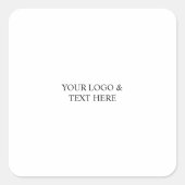 Sticker Carré White Personalized – Your Logo & Text Here (Devant)