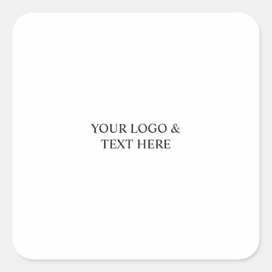 Sticker Carré White Personalized – Your Logo & Text Here (Devant)