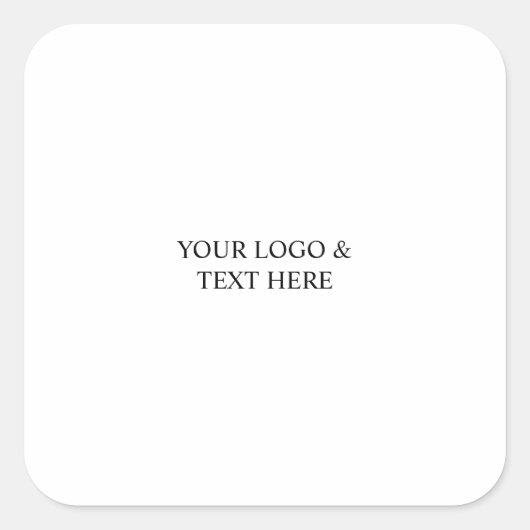 Sticker Carré White Personalized – Your Logo & Text Here (Devant)