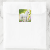 Sticker Carré White Pony Unicorn (Sac)