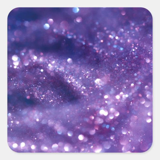 Sticker Carré White & Purple Glitter Botek Space Fantasy SCIENC (Devant)