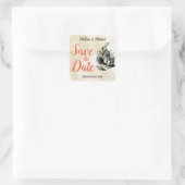 Sticker Carré White Rabbit Alice in Wonderland Enregistrer la da (Sac)
