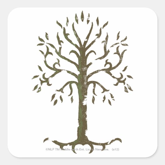 Sticker Carré White Tree of Gondor (Devant)