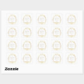 Sticker Carré white yellow flowers Baptism (Feuille)