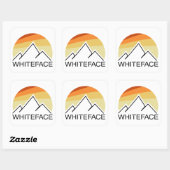 Sticker Carré Whiteface Mountain Retro (Feuille)