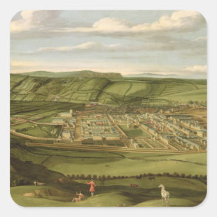 Sticker Carré Whitehaven, Cumbria, Showing Flatt Hall, c.1730-35
