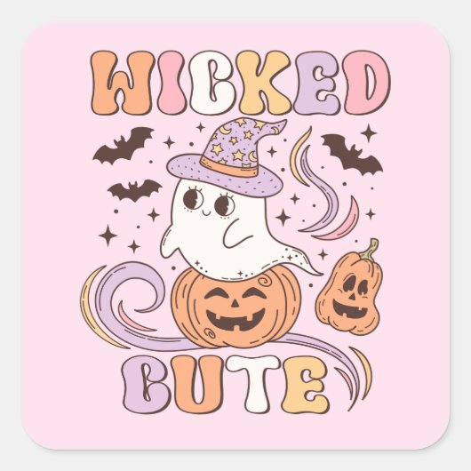 Sticker Carré Wicked Cute Halloween (Devant)