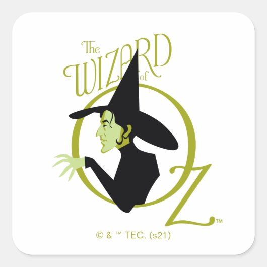 Sticker Carré Wicked Witch™ L'Assistant Du Logo Oz™ (Devant)