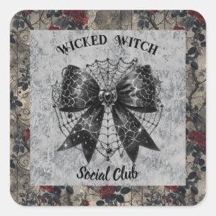 Sticker Carré Wicked Witch Social Club Coquette