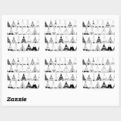 Sticker Carré Wigwam inspiré (Feuille)