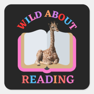 STICKER CARRÉ WILD À PROPOS DE LA LECTURE