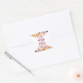 Sticker Carré Wild and Five Fleur sauvage 5e fête d'anniversaire (Enveloppe)