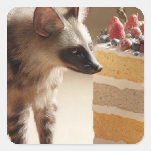 Sticker Carré Wild Curiosity & Layered Cake (Devant)