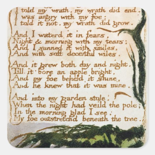 Sticker Carré William Blake | Un Poison (Devant)