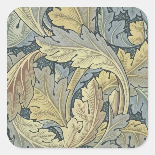 Sticker Carré William Morris Acanthus Leaves (Devant)