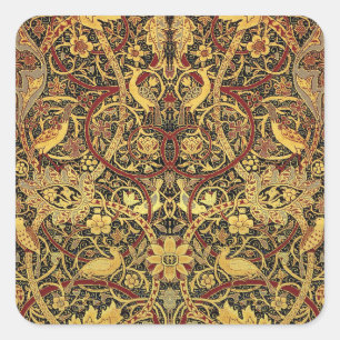 Sticker Carré William Morris Bullerswood Tapisserie Faux