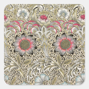 Sticker Carré William Morris Corncockle Floral Vintage