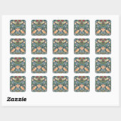 STICKER CARRÉ WILLIAM MORRIS ENVELOPE SCEAL "FRAPPER LES VOLETS" (Feuille)