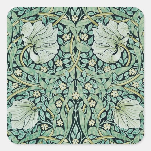 STICKER CARRÉ WILLIAM MORRIS ENVELOPE SEAL : FLORAL (Devant)