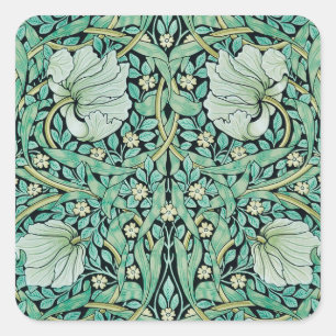 STICKER CARRÉ WILLIAM MORRIS ENVELOPE SEAL : FLORAL