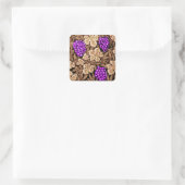 Sticker Carré William Morris Grapevine, Brown et violet (Sac)