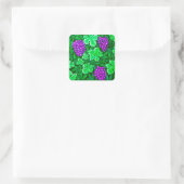 Sticker Carré William Morris Grapevine, violet et vert (Sac)