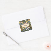 Sticker Carré William Morris, MODÈLE de Strawberry Thief, (Enveloppe)