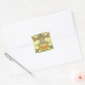 Sticker Carré William Morris riche motif floral (Enveloppe)
