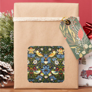 Sticker Carré William Morris : Thief fraises